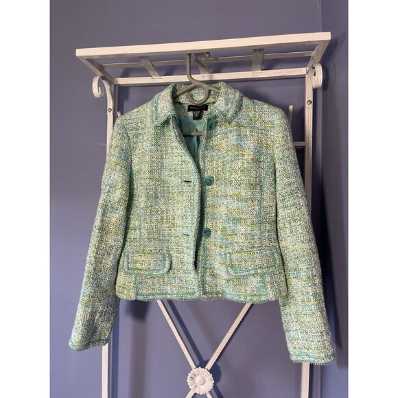 Valerie Stevens Blazer Cotton Rayon Petite 8P Office Preppy Old Money Classic - Picture 1 of 10
